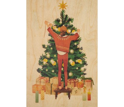 Kort: Greetings 2 HM Noel decorating tree