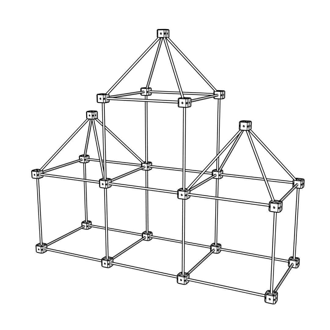 1001 PlayHuts - 72 pieces set