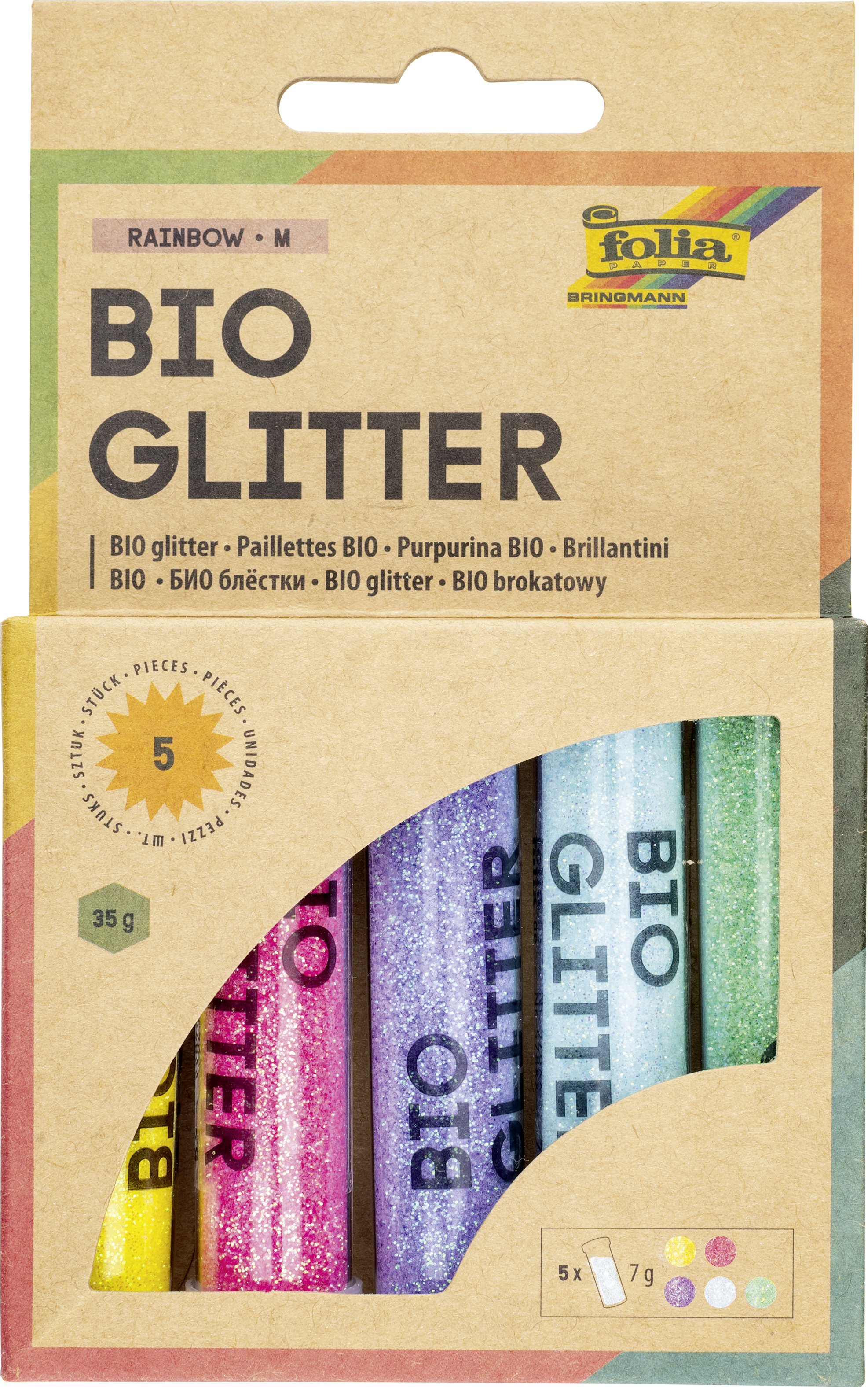 Bio Glitter Mix rainbow M