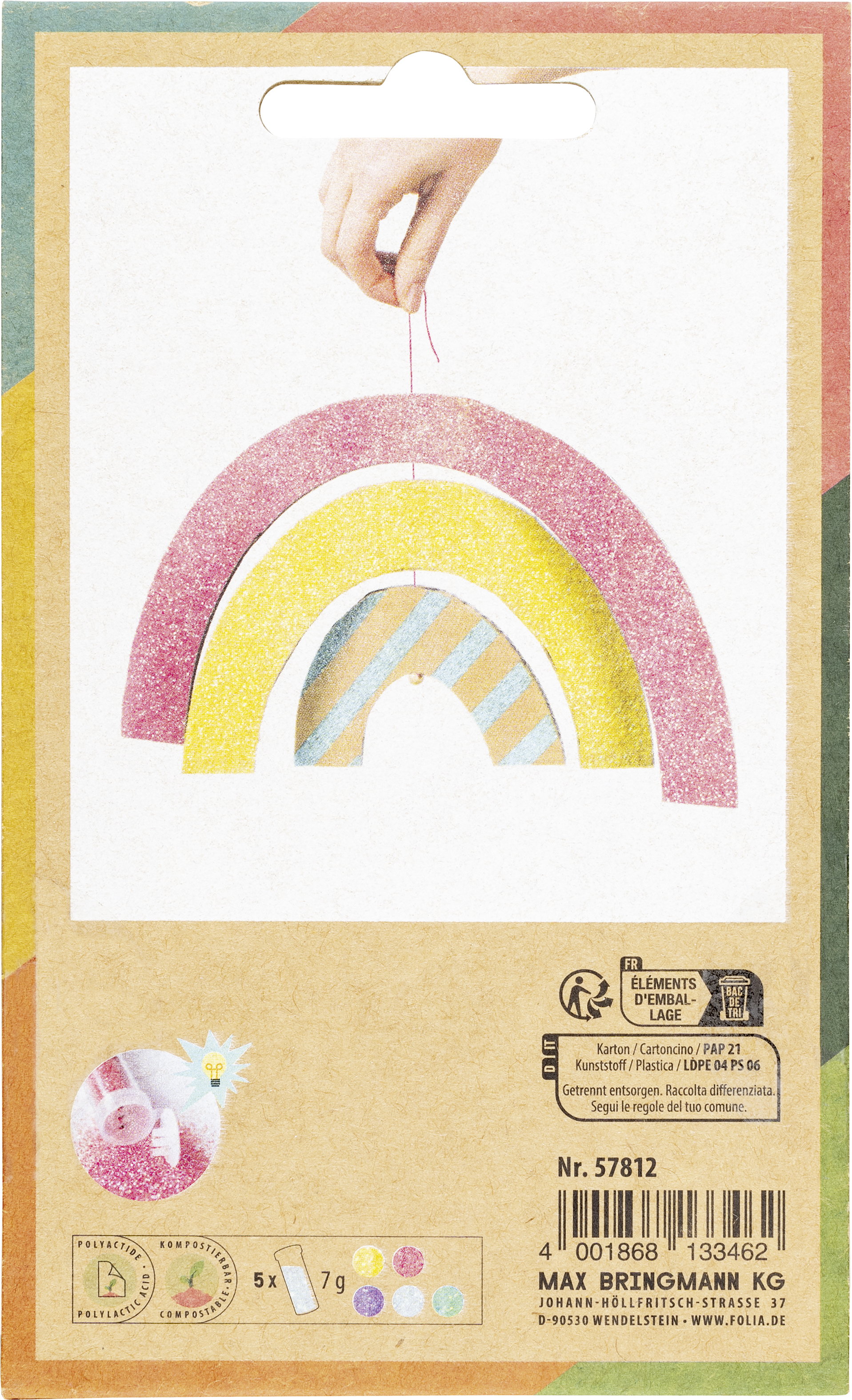 Bio Glitter Mix rainbow M