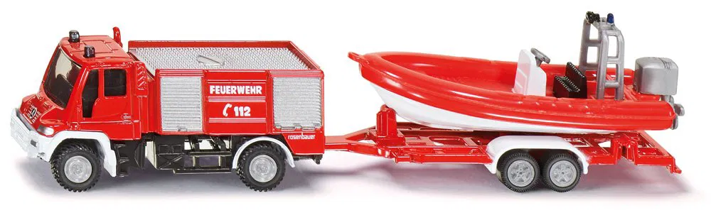 Siku Unimog Fire Engine With Boat