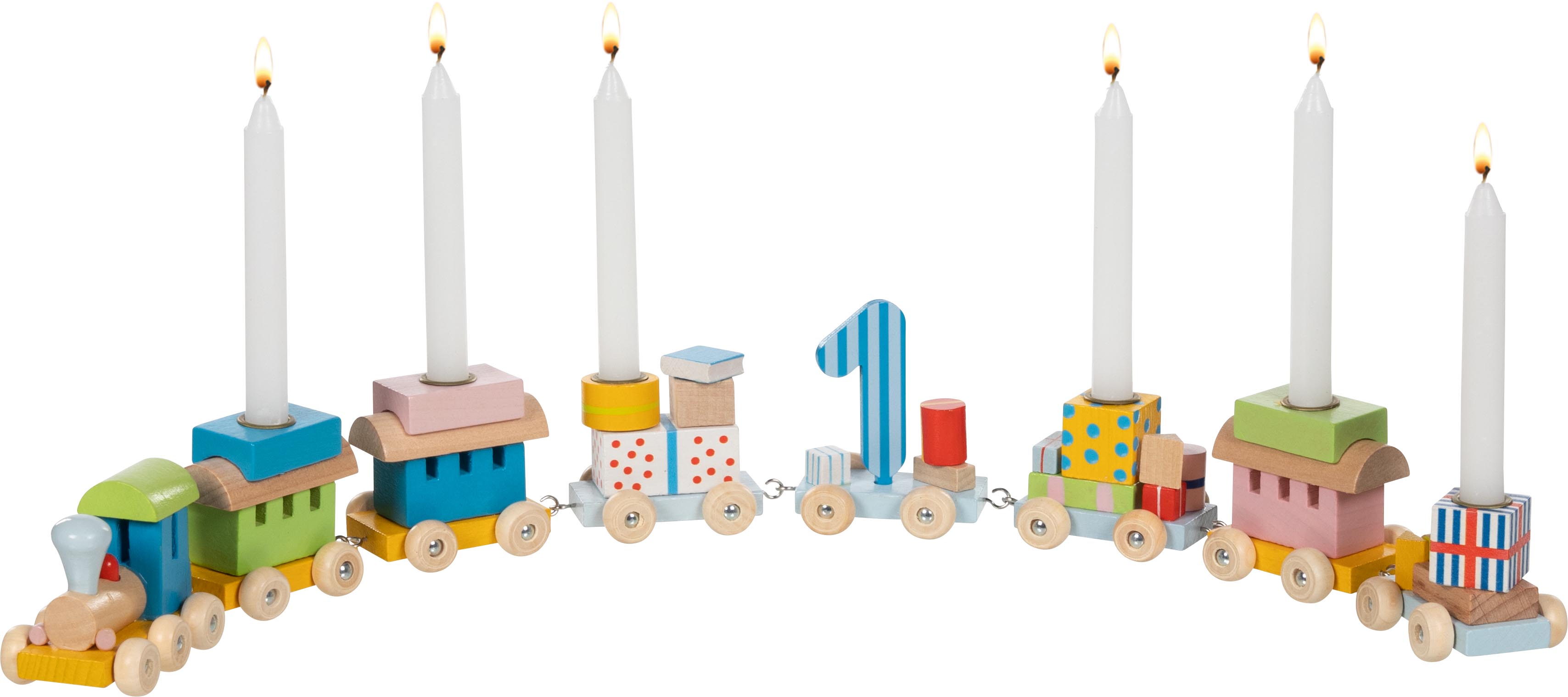 Birthday train with 7 trailers