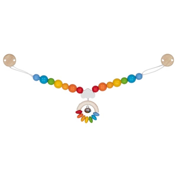 Pram chain rainbow with clips