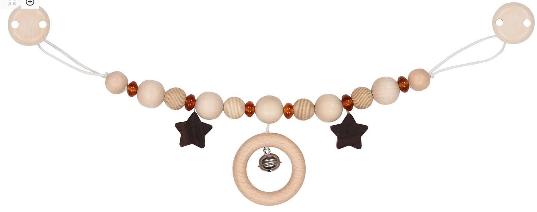 Pram chain amber with clips