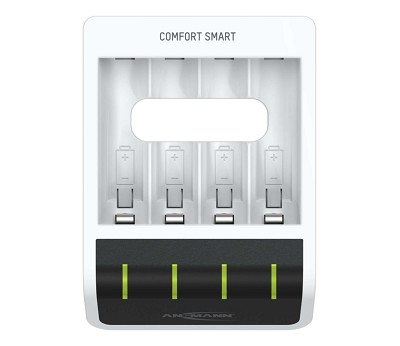 Lader m. 4-pk AA batteri oppladbart 2100 mah