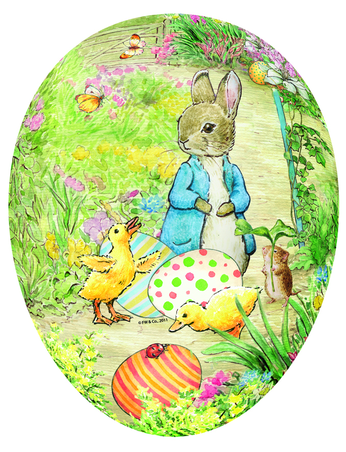 Påskeegg.  Beatrix Potter - 35 cm