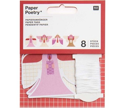 PAPER TAG. XMAS. ANGEL FSC MIX 8 PCS