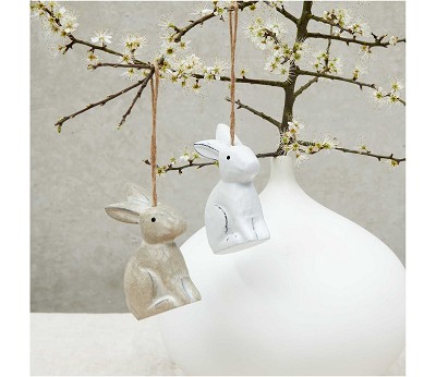 Wooden Tag Rabbit L.White