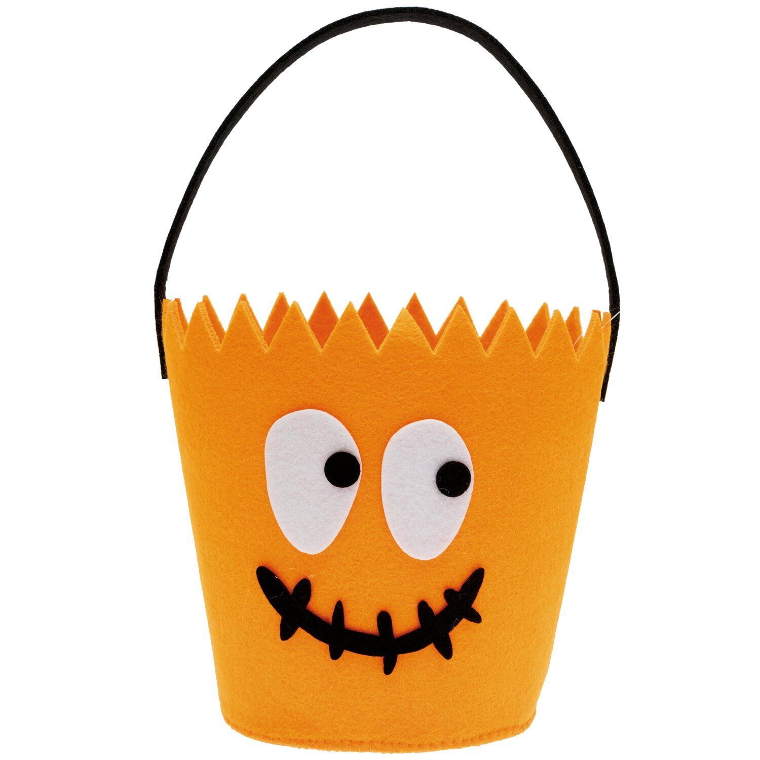 Halloween felt basket orange