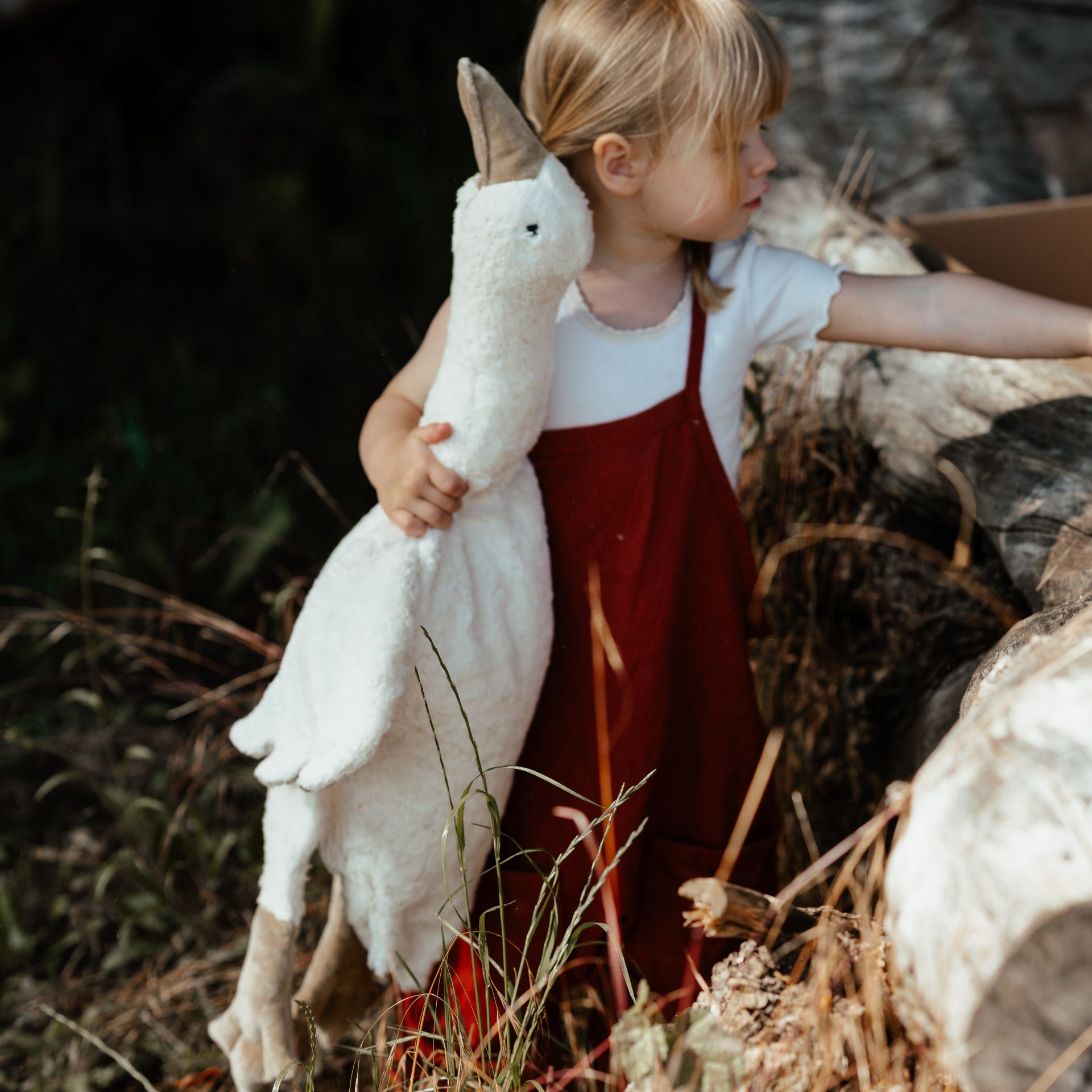 Cuddly animal Goose large | white