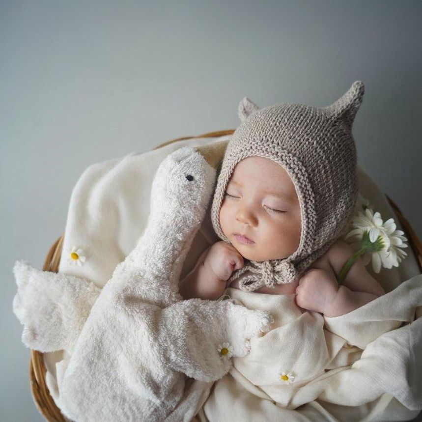 Cuddly animal Goose small | white