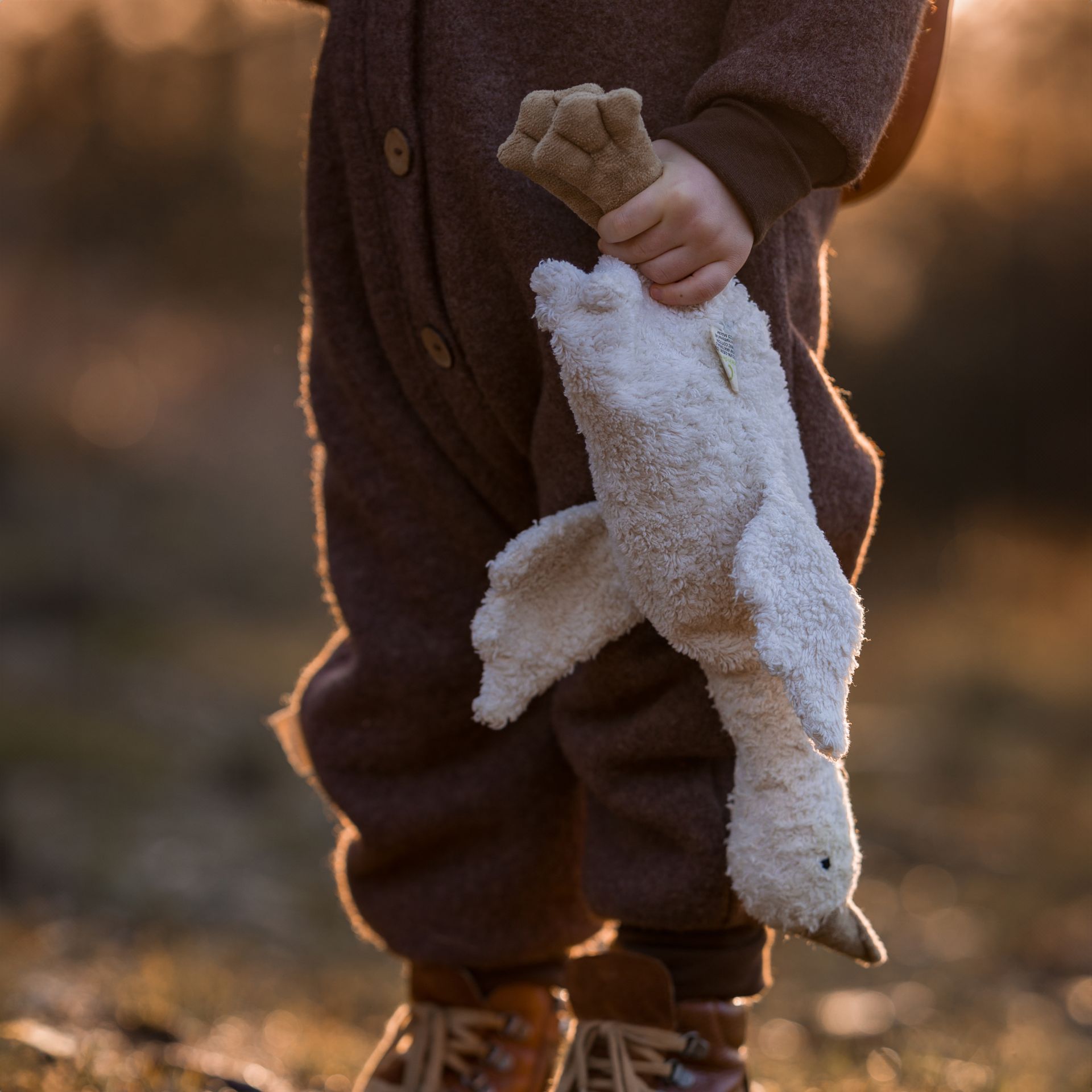 Cuddly animal Goose small | white