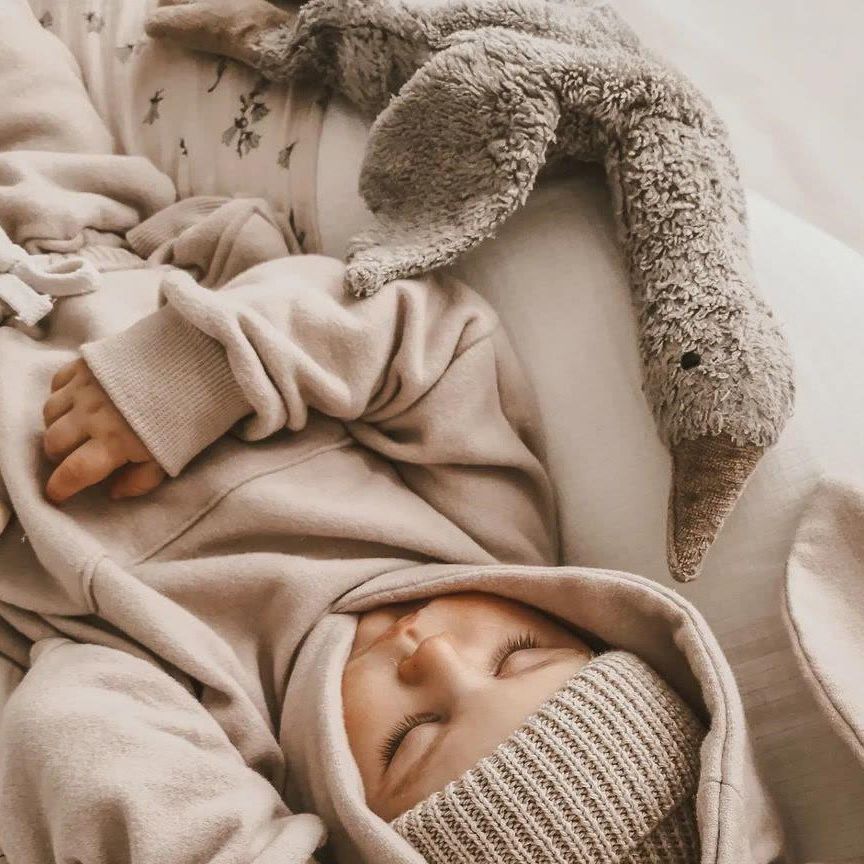 Cuddly animal Goose small | grey