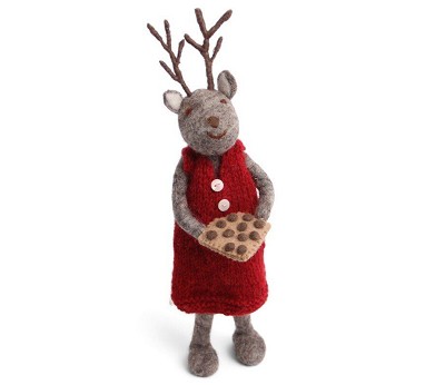 Big Grey Girly Deer with Baking Tray - AW24