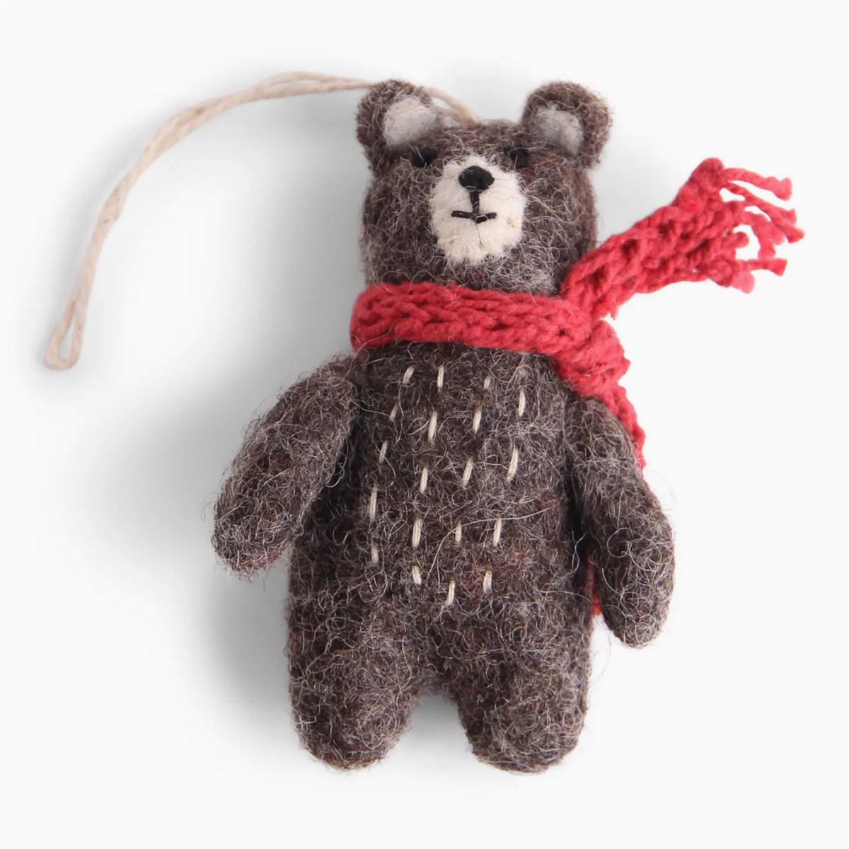 Mini Bear Grey w/Red scarf - AW26