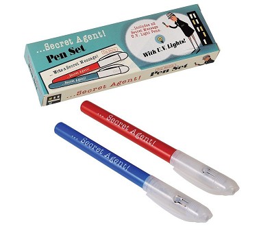 SET OF 2 SECRET AGENT SPY PENS