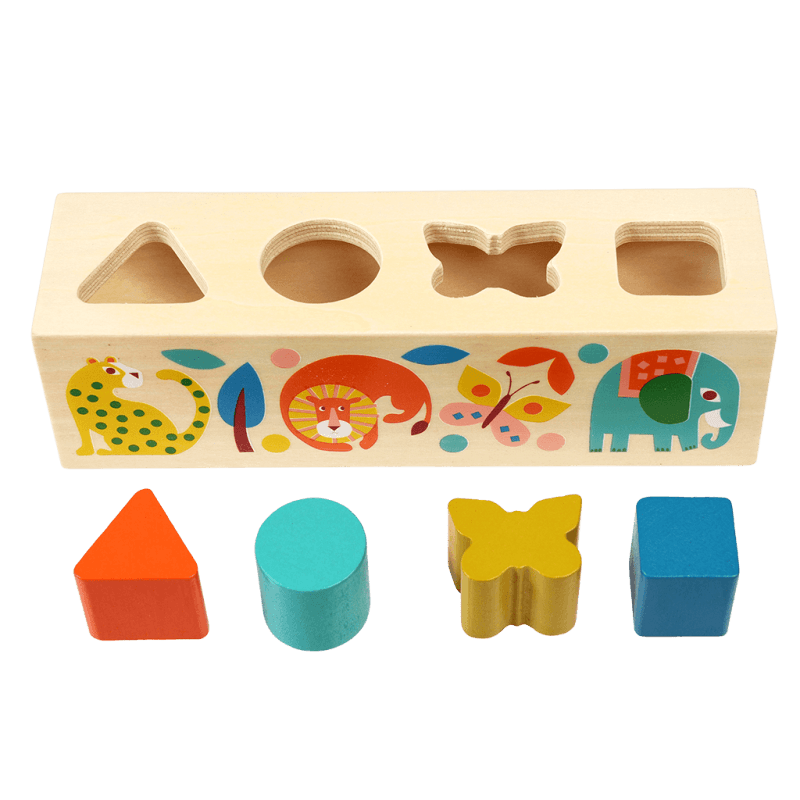 Wooden shape sorter - Wild Wonders