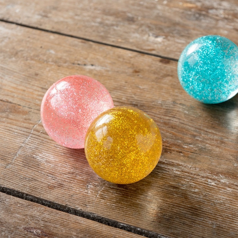 Glitter bouncy ball - Gold dog
