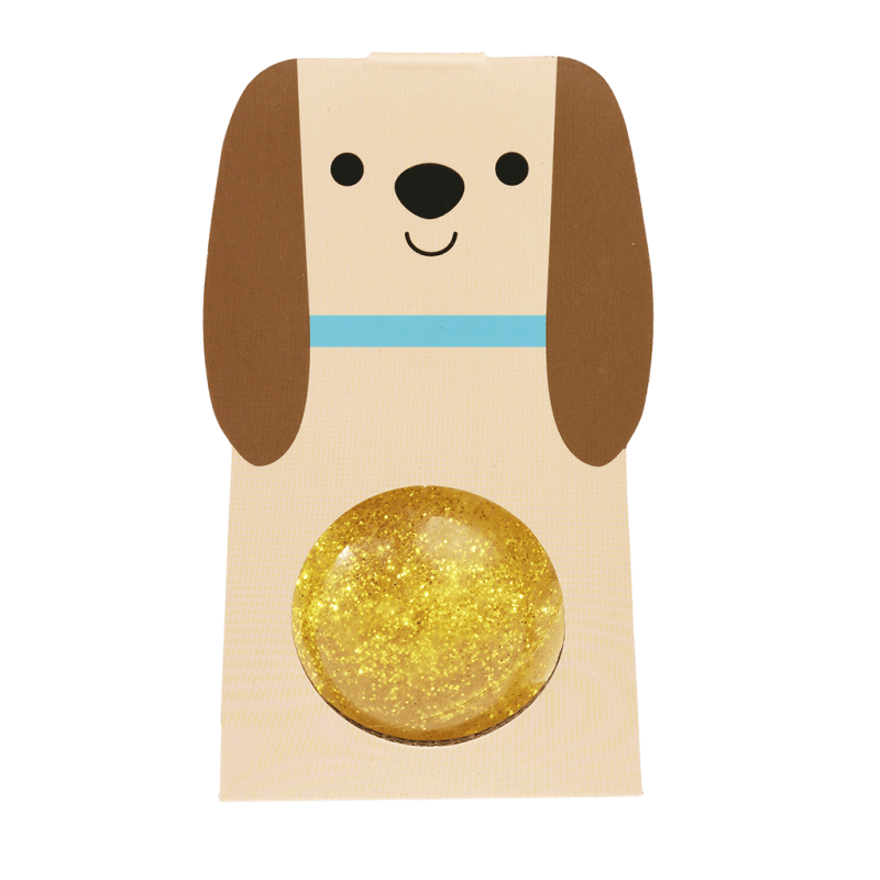 Glitter bouncy ball - Gold dog