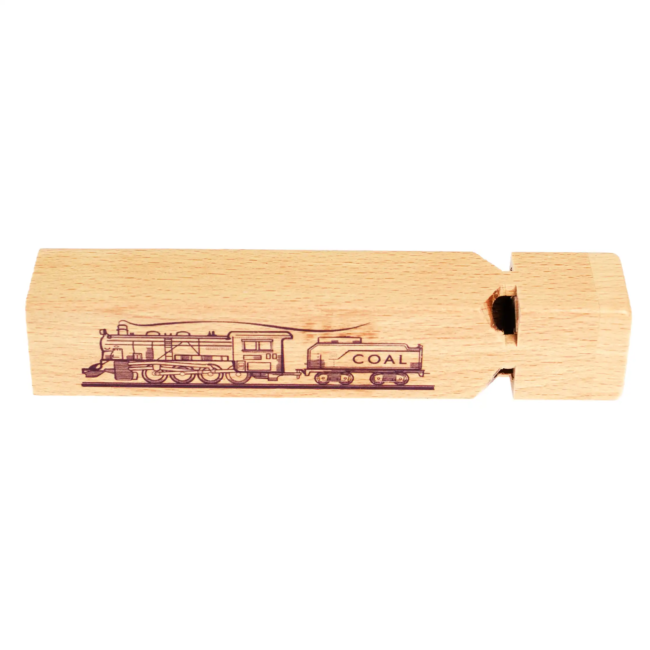 Traditional wooden train whistle