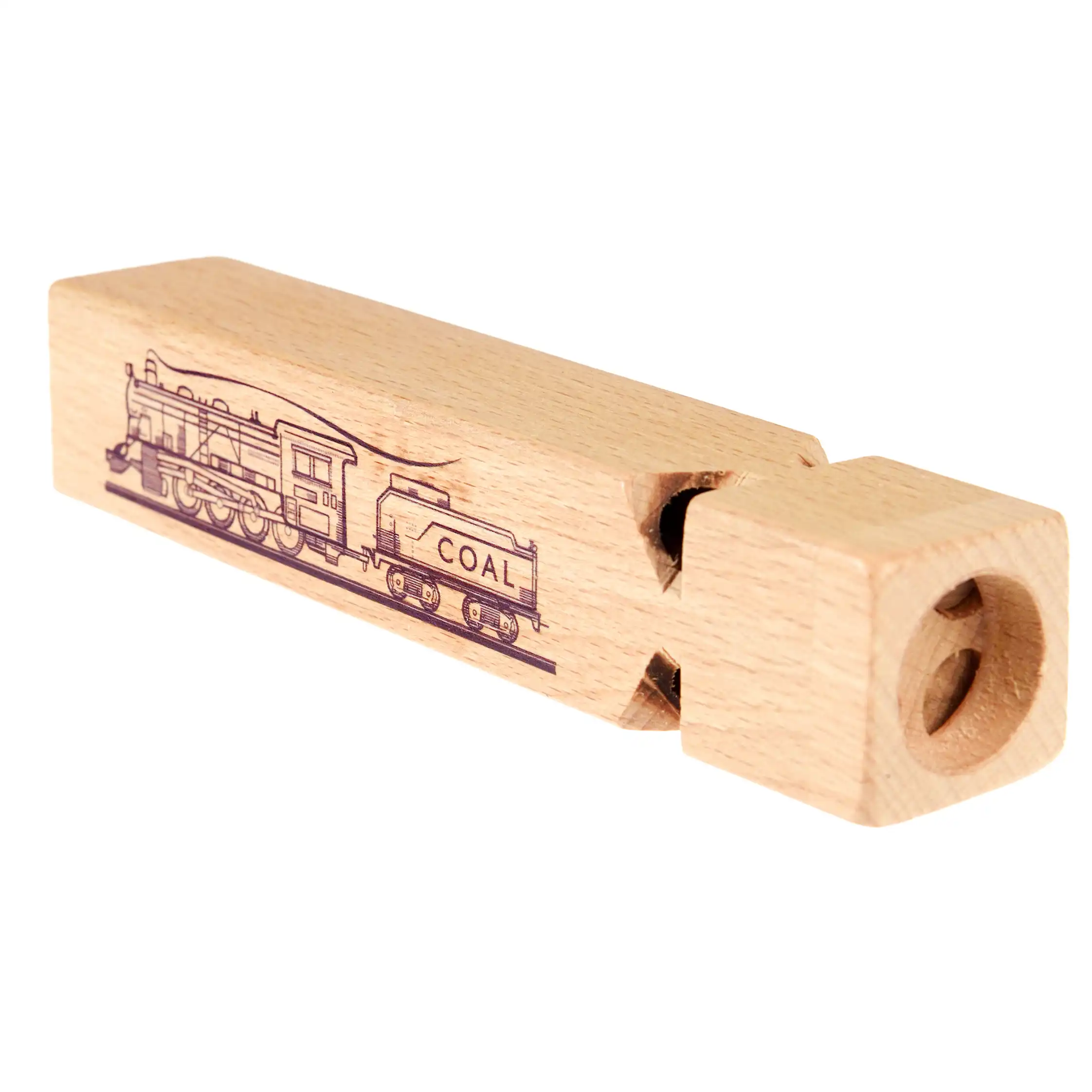 Traditional wooden train whistle