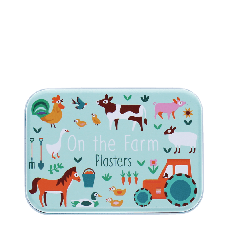 Children's plasters in a tin (30 pcs) - Farmyard