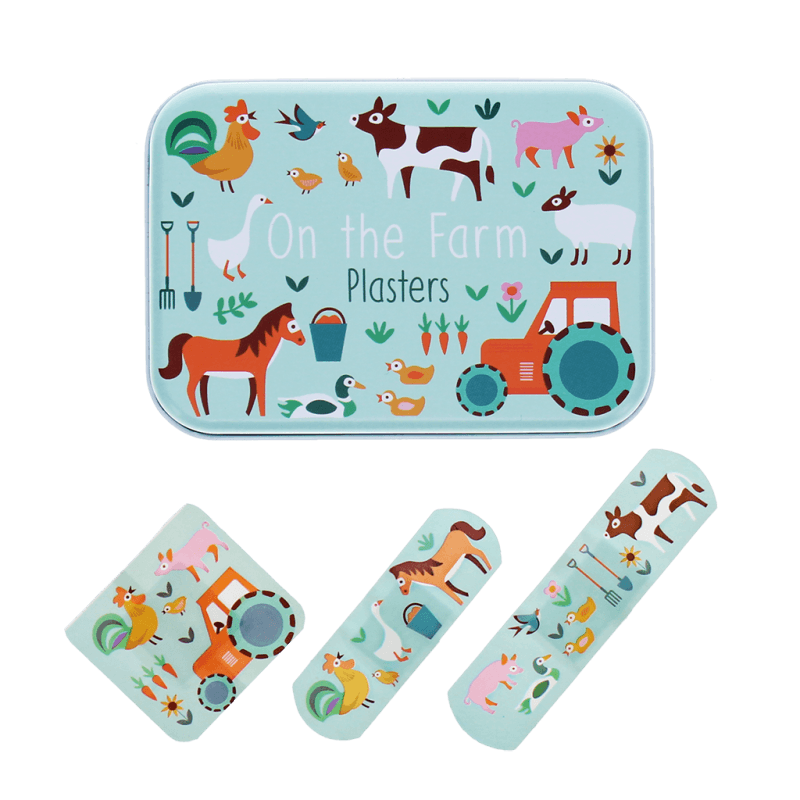 Children's plasters in a tin (30 pcs) - Farmyard