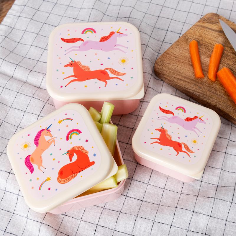 Snack boxes (set of 3) - Unicorn