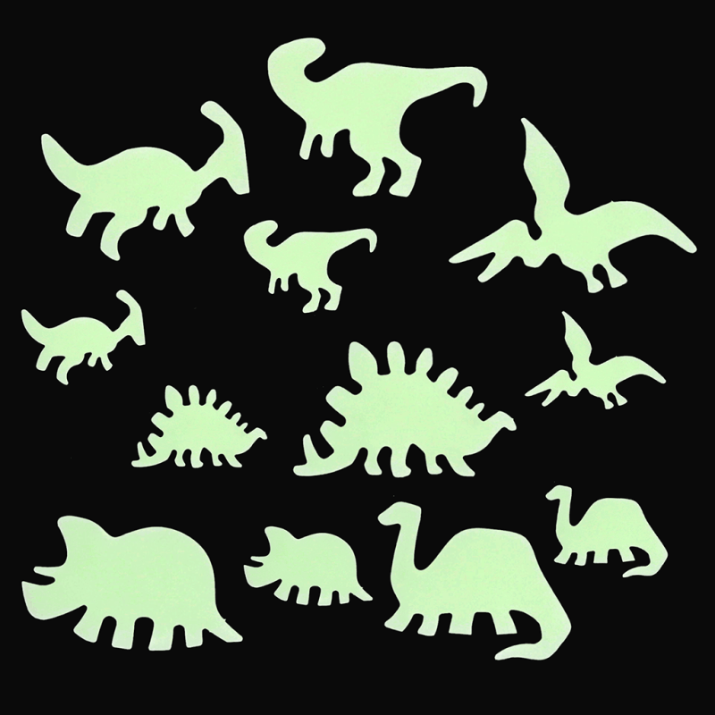 Glow in the dark stick-on shapes Dinosaurs