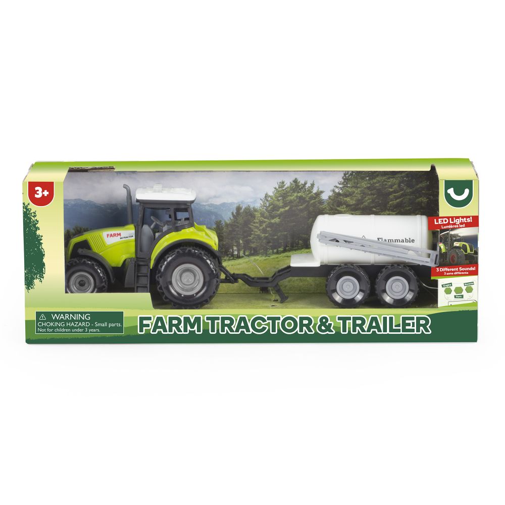 Friction Tractor & Trailer with Lights & Sound
