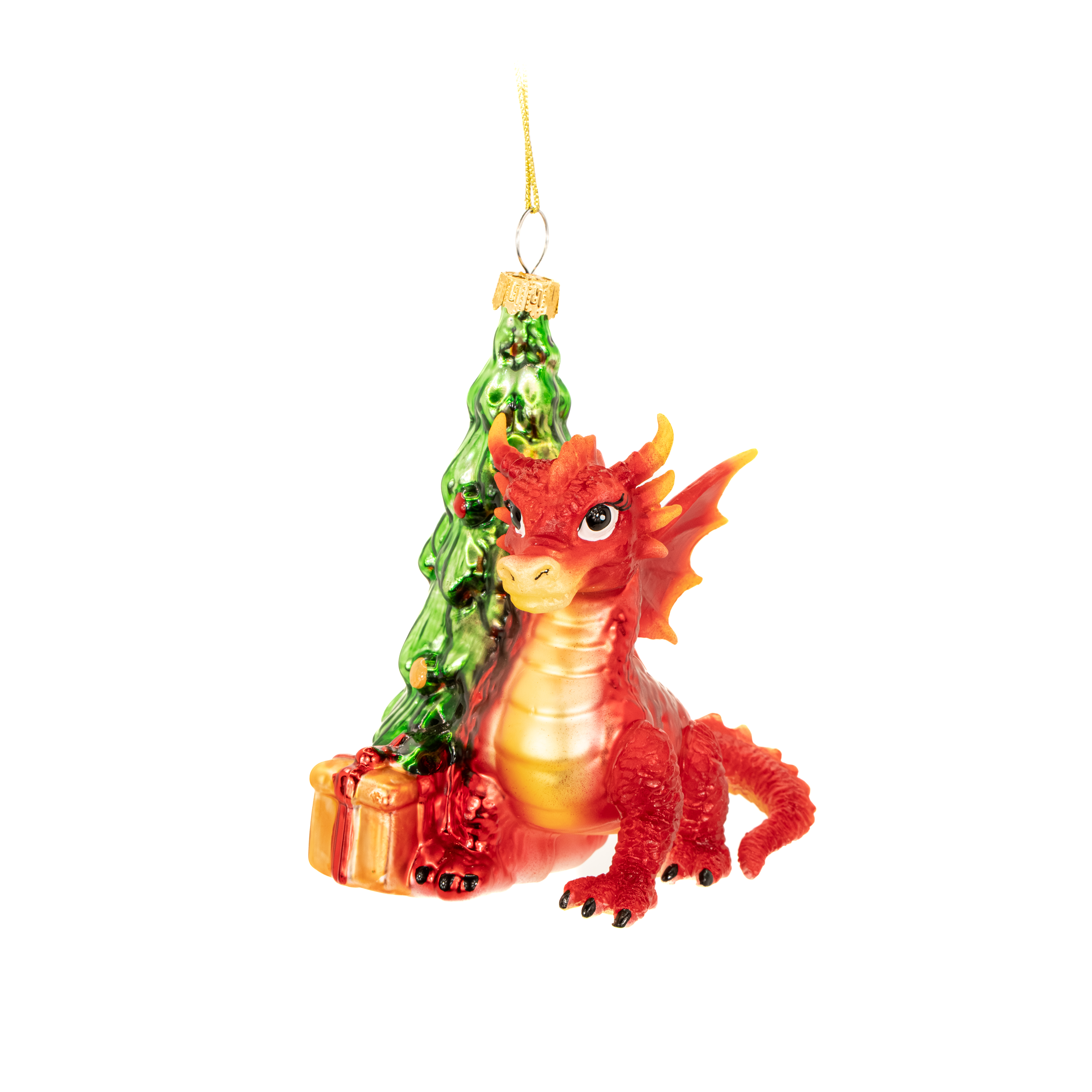 Red Dragon With Tree Shaped Bauble - 25