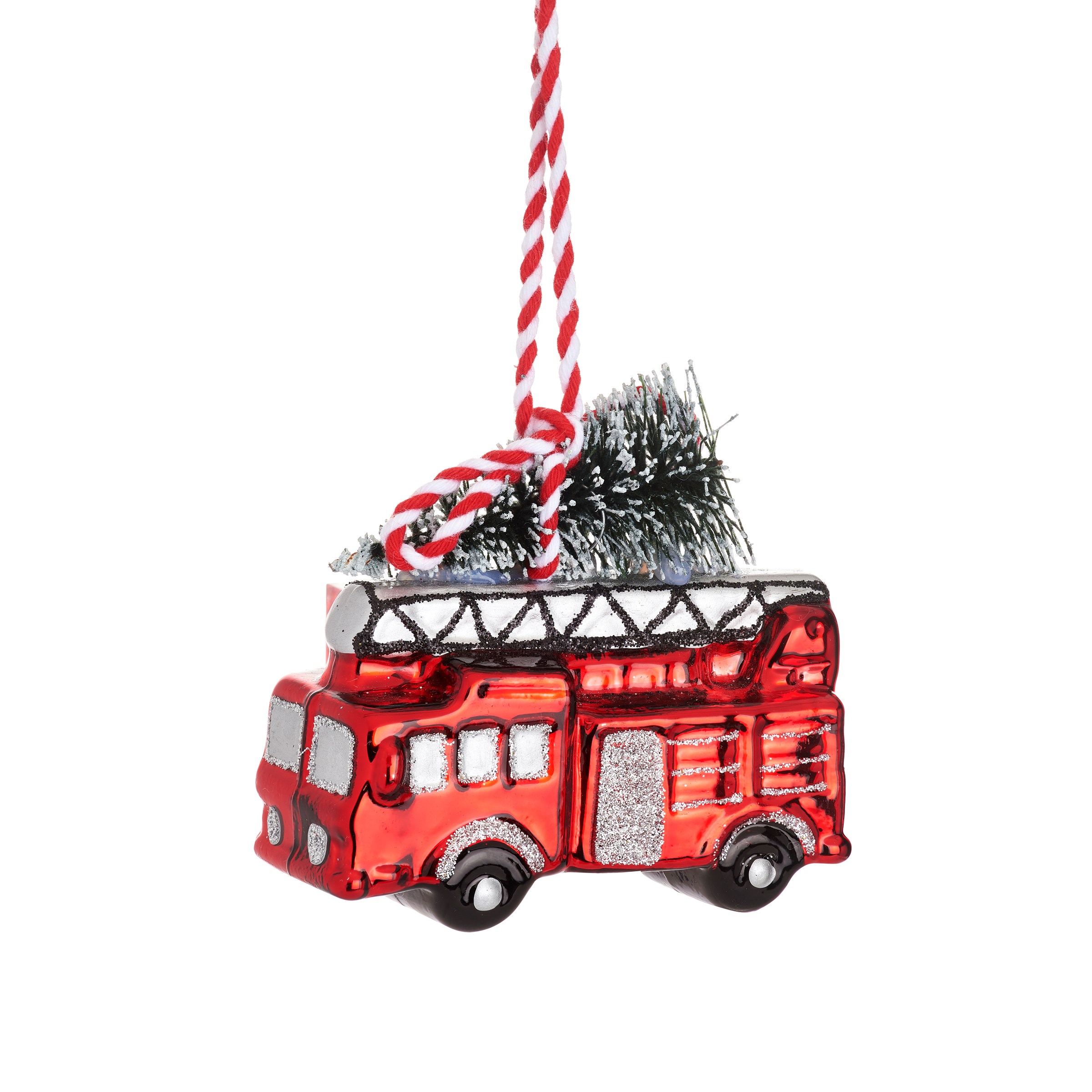 Fire Engine With Tree Shaped Bauble - 25
