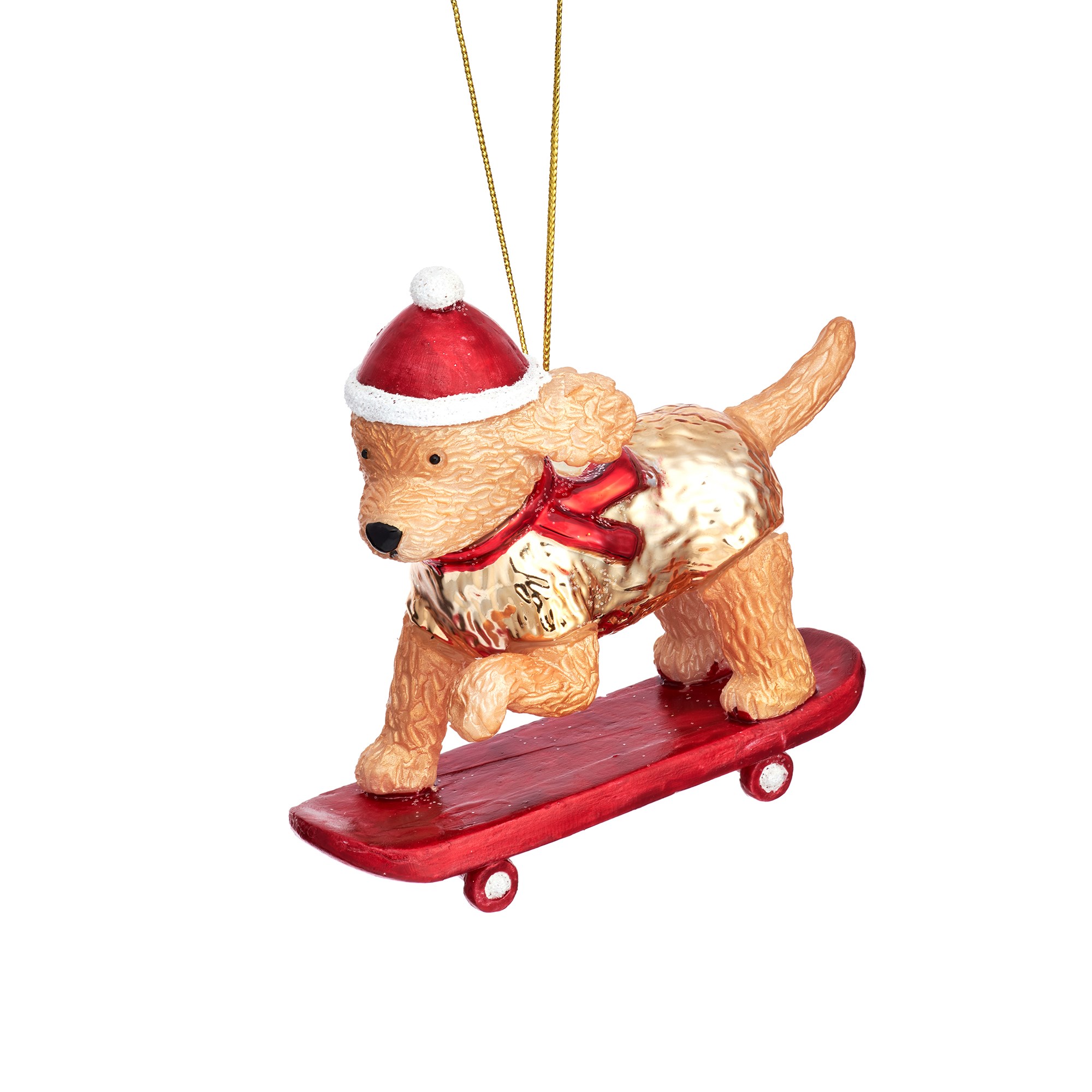 Skateboarding Cockapoo Shaped Bauble - 25