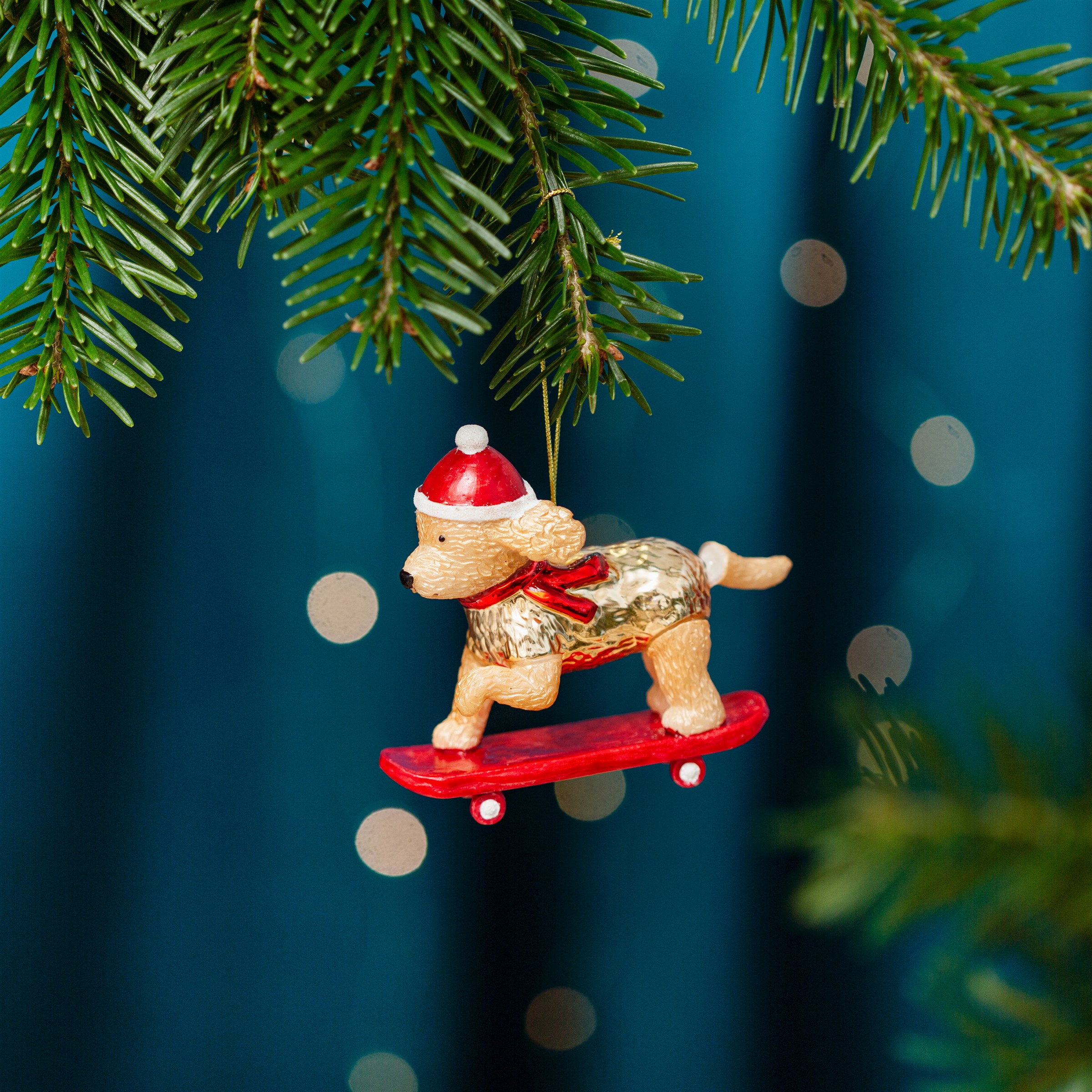 Skateboarding Cockapoo Shaped Bauble - 25
