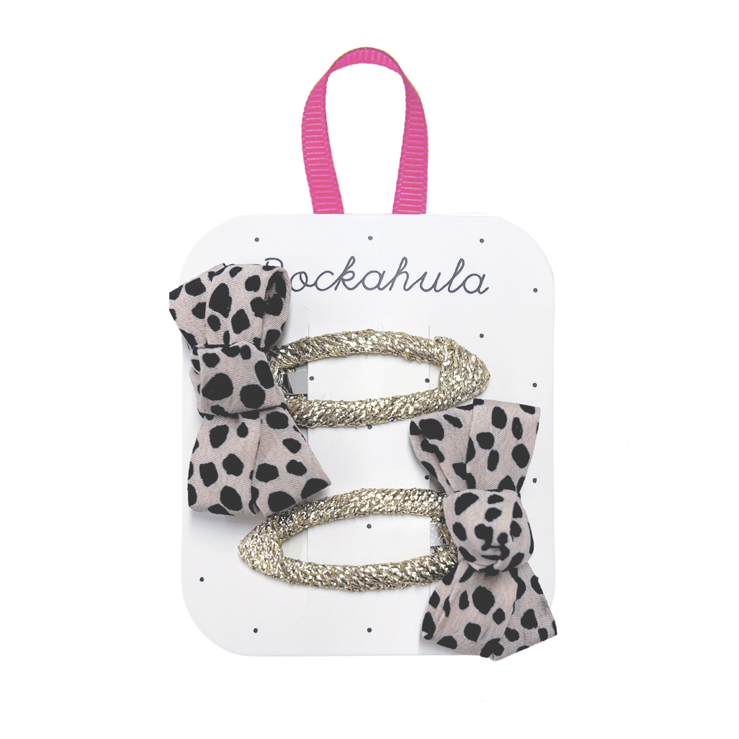 Leopard Love Twisty Bow Clips AW25