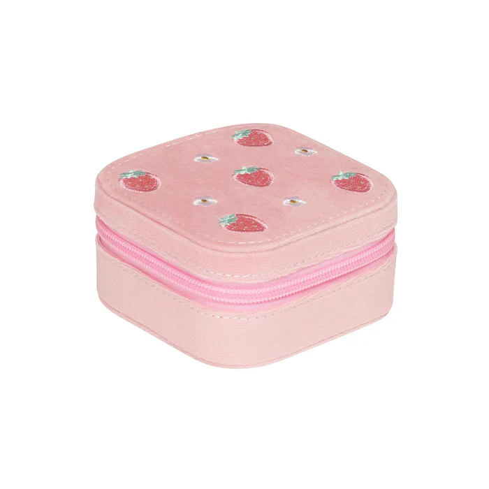 Sweet strawberry square jewellery box - SS26