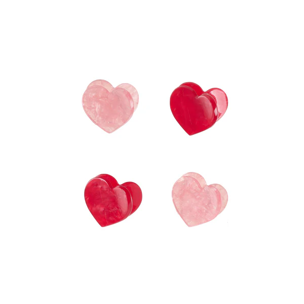 Love Heart Claw Clip 4 Pack - SS26