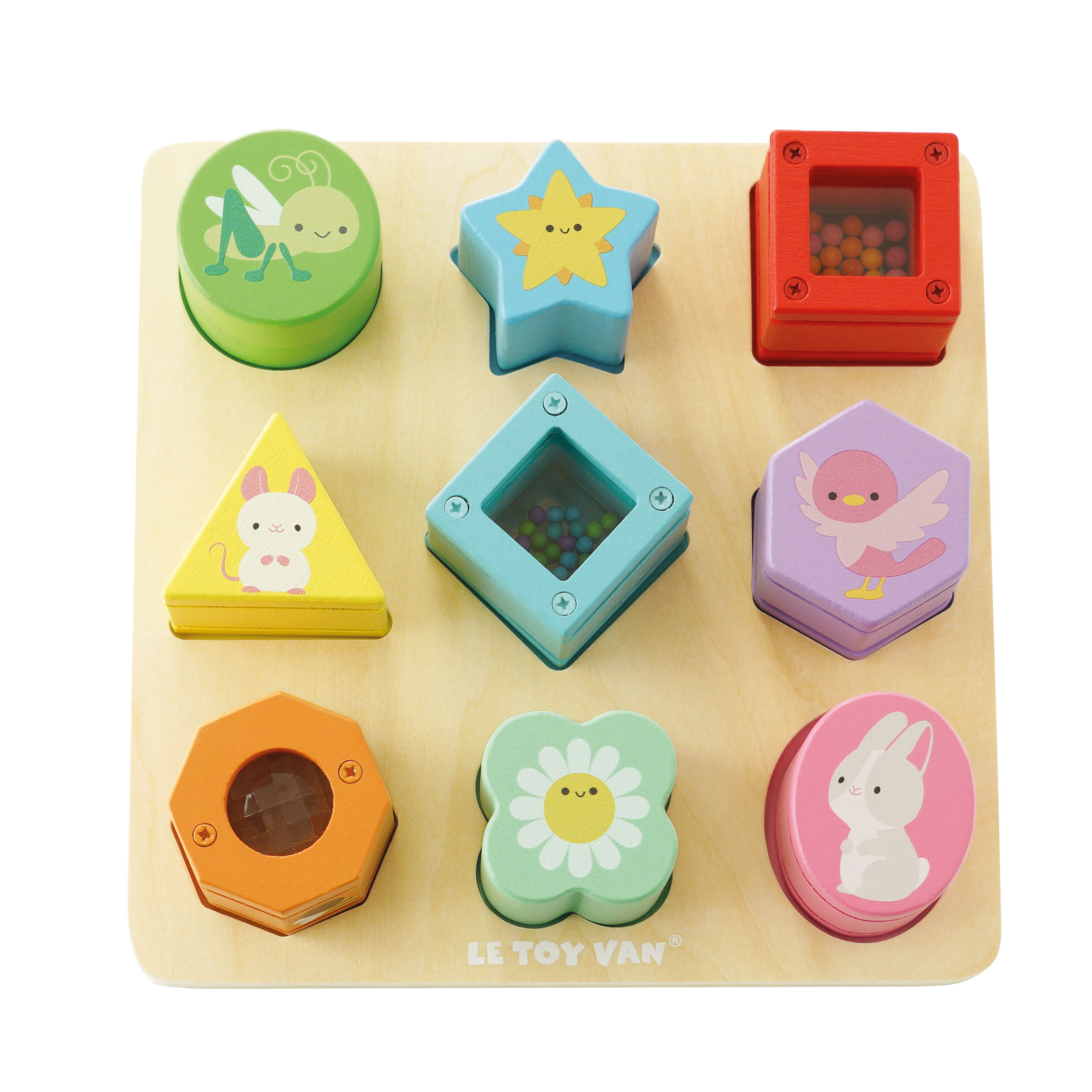 Rainbow Sensory Shape Sorter - 10 Piece (4) FSC 100%