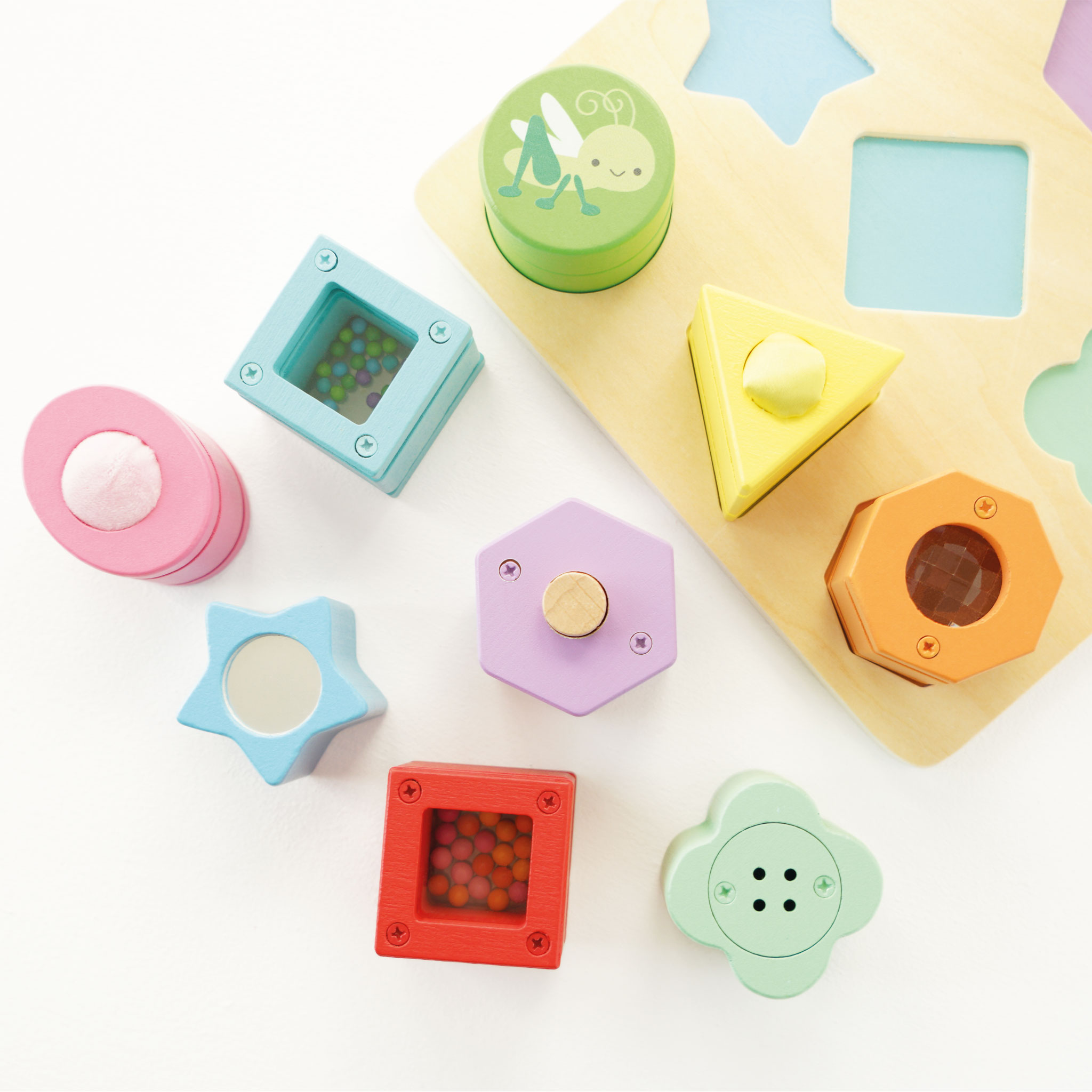 Rainbow Sensory Shape Sorter - 10 Piece (4) FSC 100%