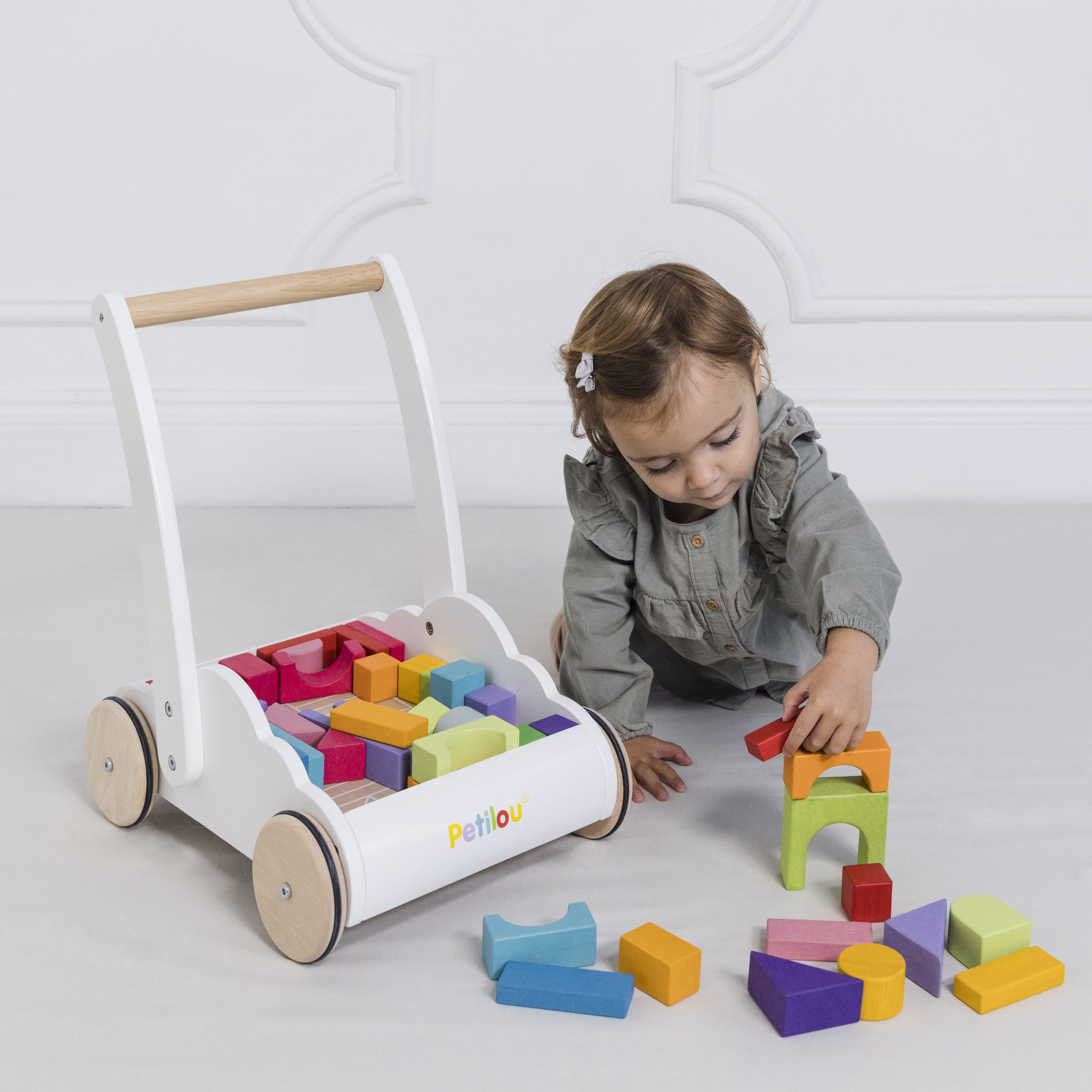 Rainbow Baby Walker & Puzzle - 45 Blocks (2)