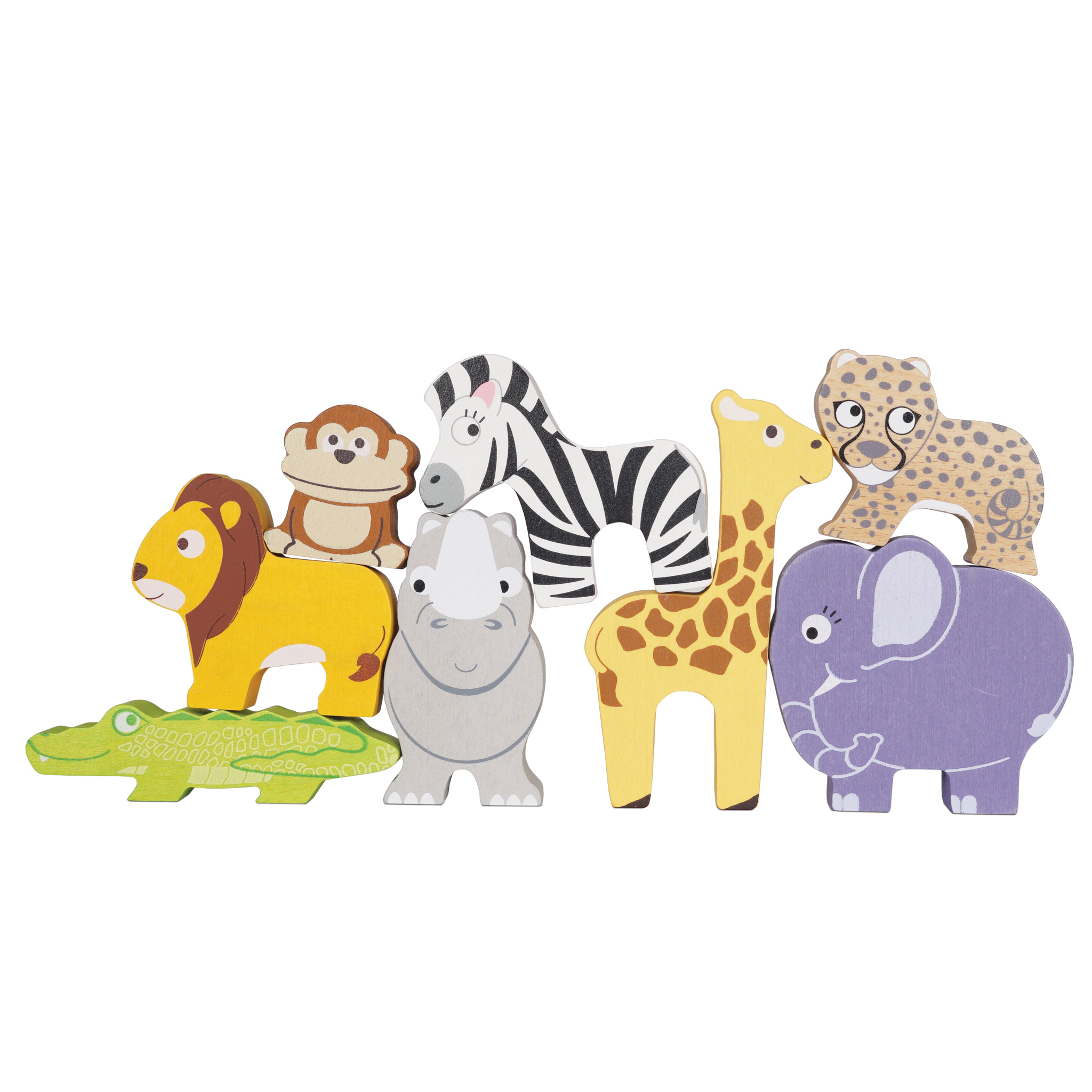 Africa Stacking Animals & Bag - 10 Piece (6) FSC 100%