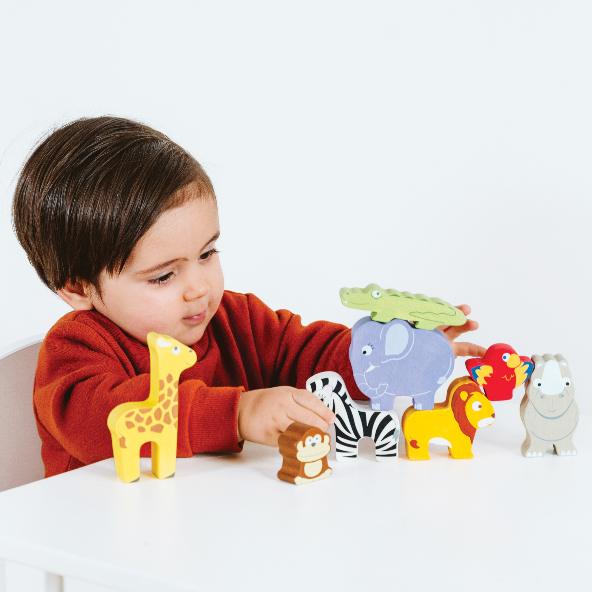 Africa Stacking Animals & Bag - 10 Piece (6) FSC 100%