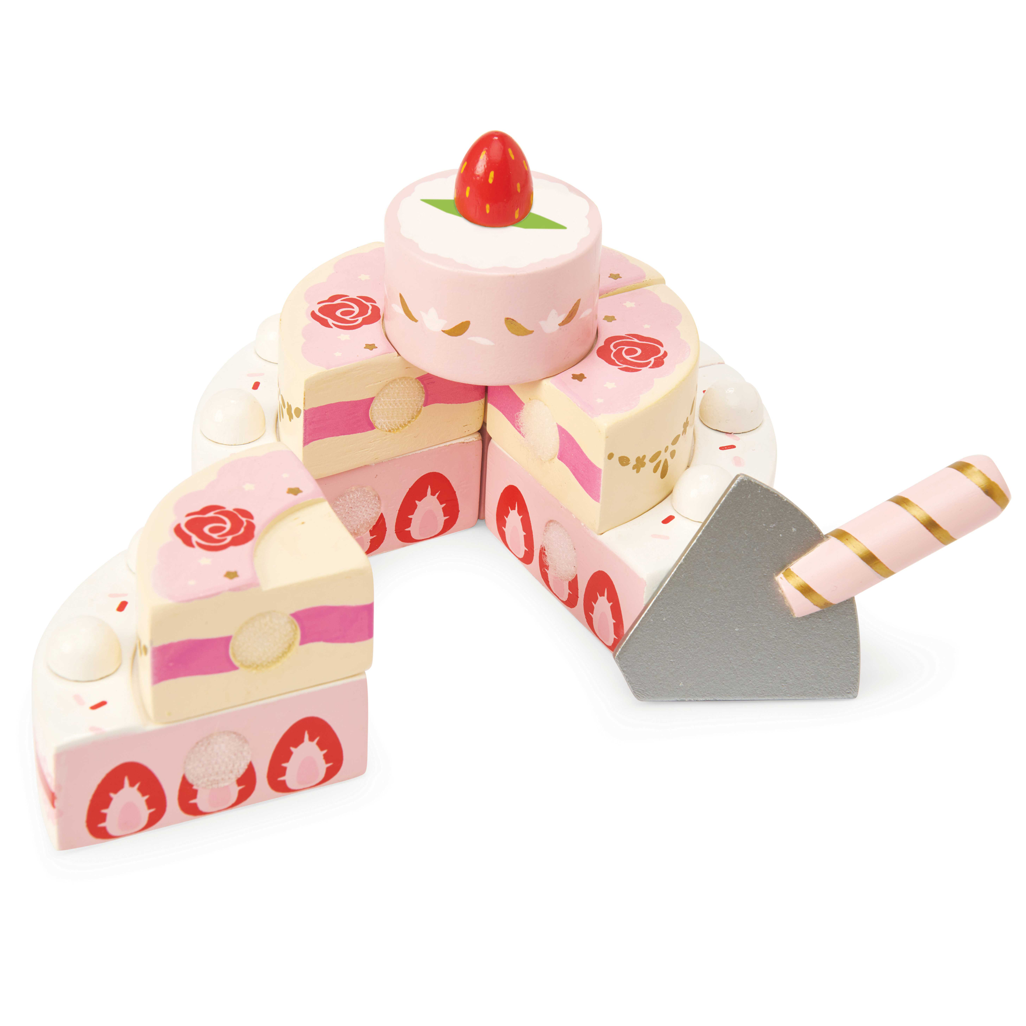 Sliceable Wedding Cake for Pretend Play - 10 Piece (4)