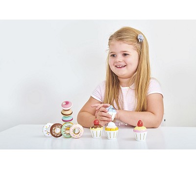 Wooden Cupcake Play Food Set - 4 Piece (6)