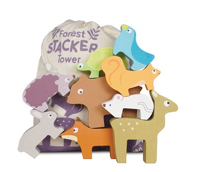 Woodland Stacking Forest Animals & Bag - 10 Pc (6) FSC 100%