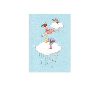 Belle & Boo - Postkort: Cloud jumping