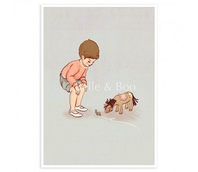 Belle & Boo postkort: Hello Snail (25stk)