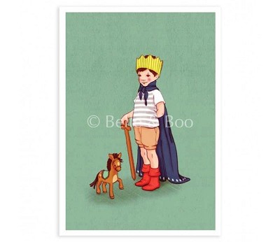 Belle & Boo postkort: I am King (25stk)
