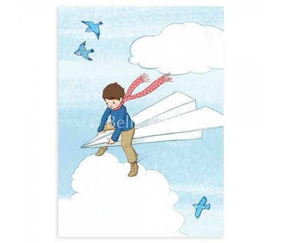 Belle & Boo postkort: My Paper Plane (25stk)