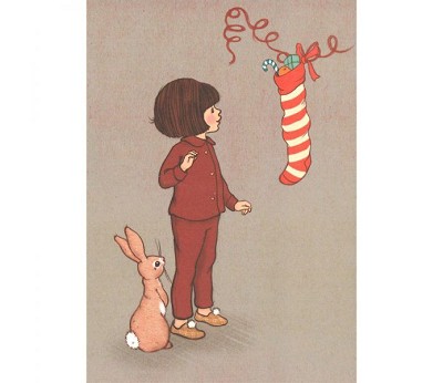 Belle & Boo postkort: Christmas Stocking (25stk)